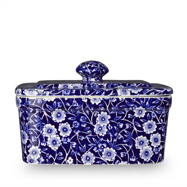 Blue Calico Butter Dish 400g